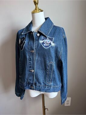 Sanrio Cinnamoroll Blue Denim jean Jacket hello kitty character junior western